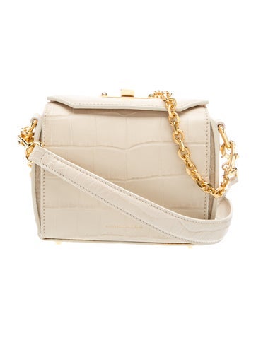 Embossed Leather Top Handle Bag