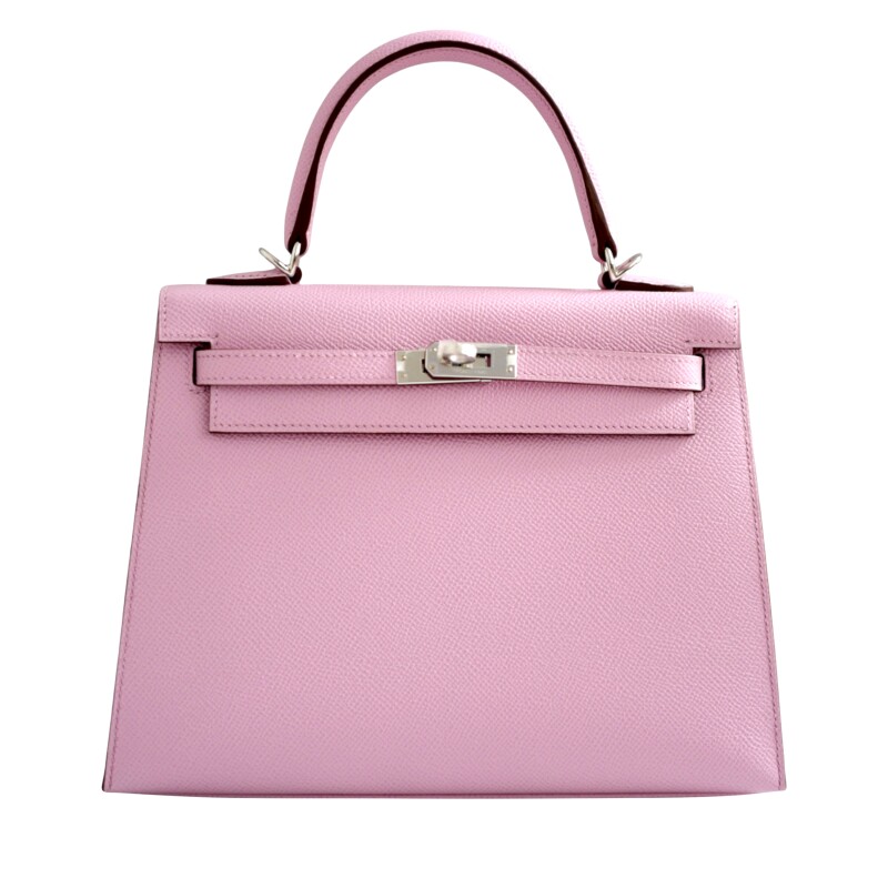 Hermes Mauve Sylvestre Epsom Sellier Kelly 25 Palladium Hardware, 2022