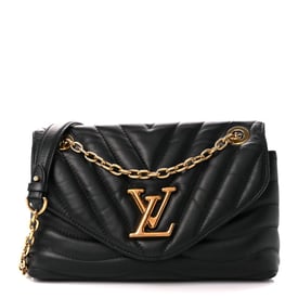 Louis Vuitton Calfskin LV New Wave Chain Bag Black