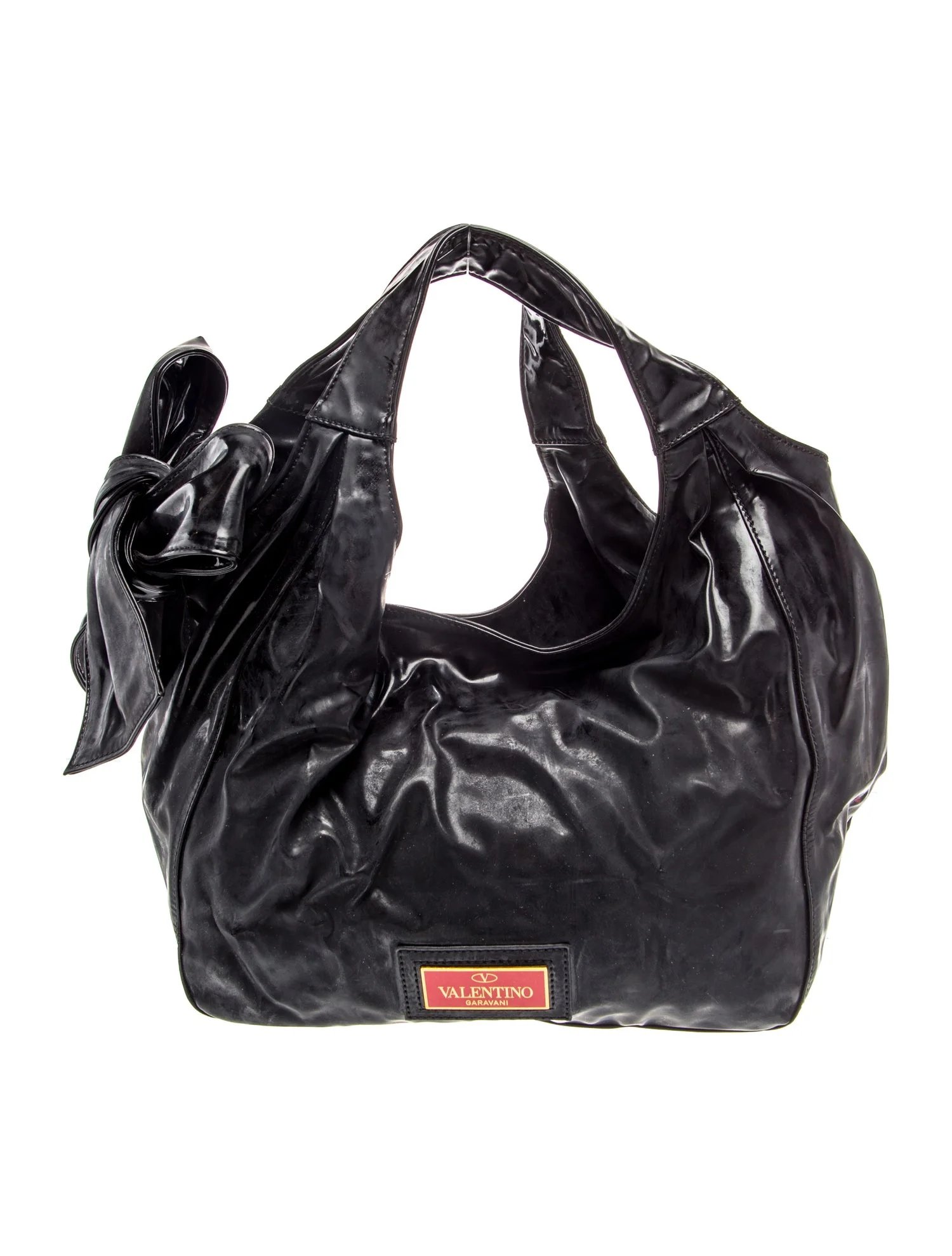 Patent Leather Top Handle Bag