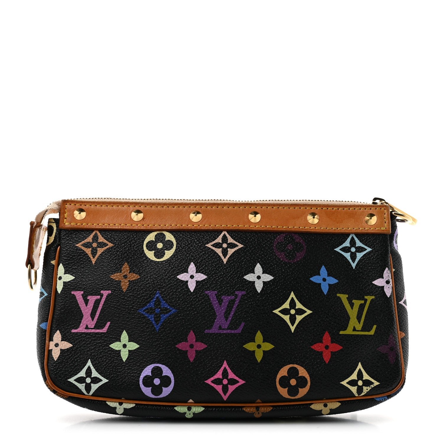 Louis Vuitton Monogram Multicolor Pochette Accessories Black