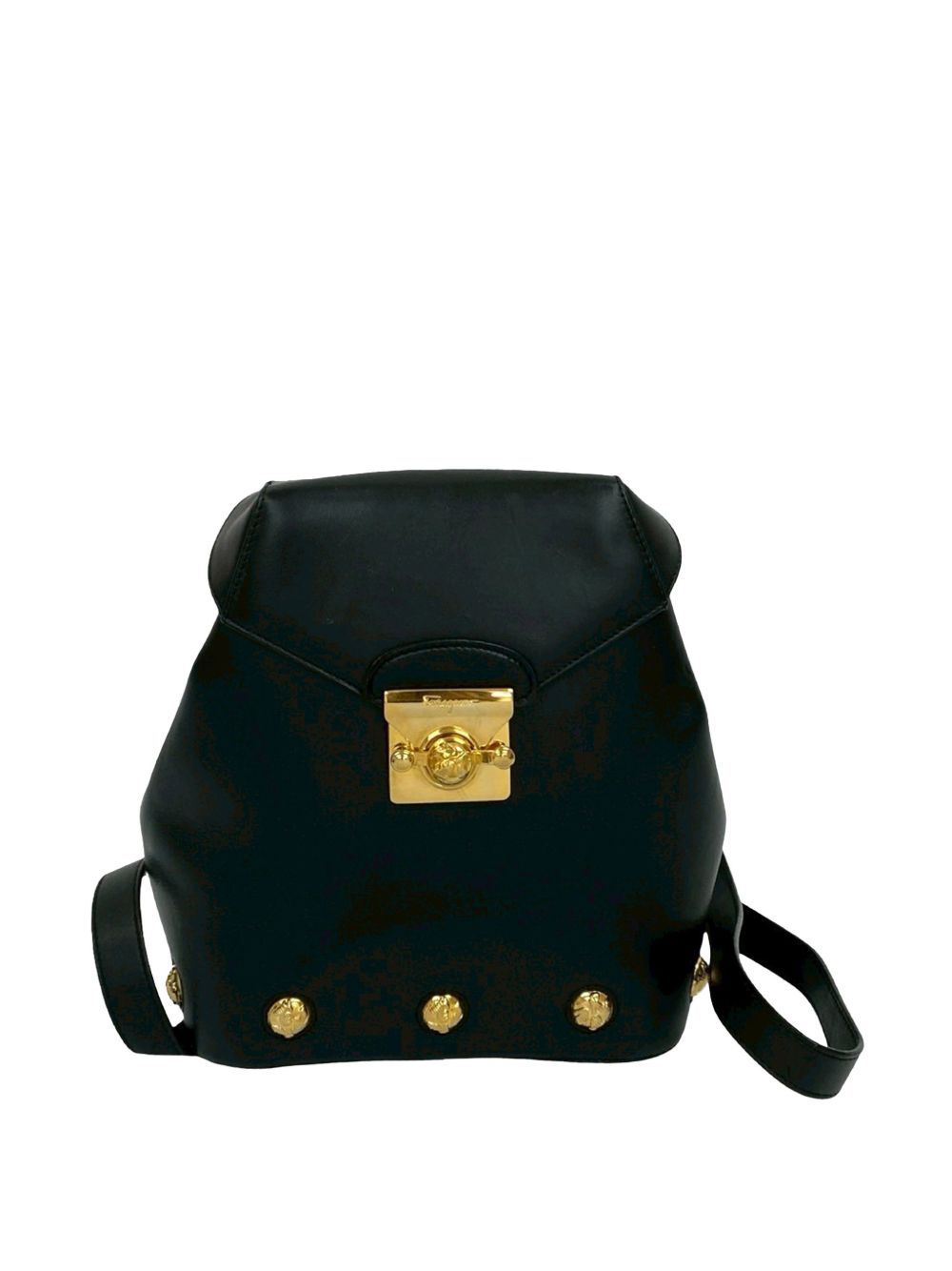 1990 Gancini Calfskin Leather backpack