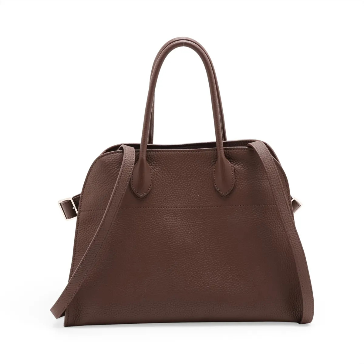 The Row Soft Margo 12 Leather 2 Way Handbag Brown