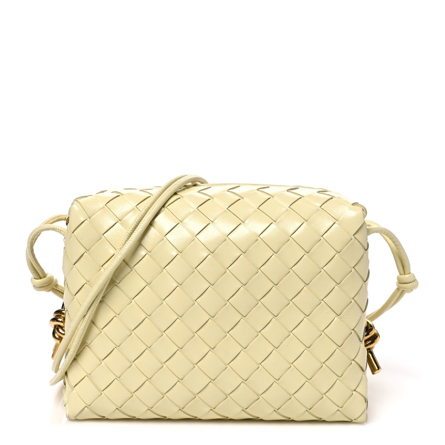 Bottega Veneta Nappa Intrecciato Small Loop Camera Bag Ice Cream