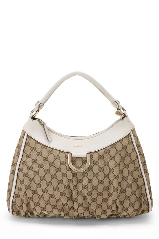 White Original GG Canvas Abbey Shoulder Bag