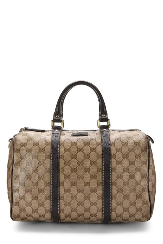 Brown GG Crystal Canvas Joy Boston Handbag
