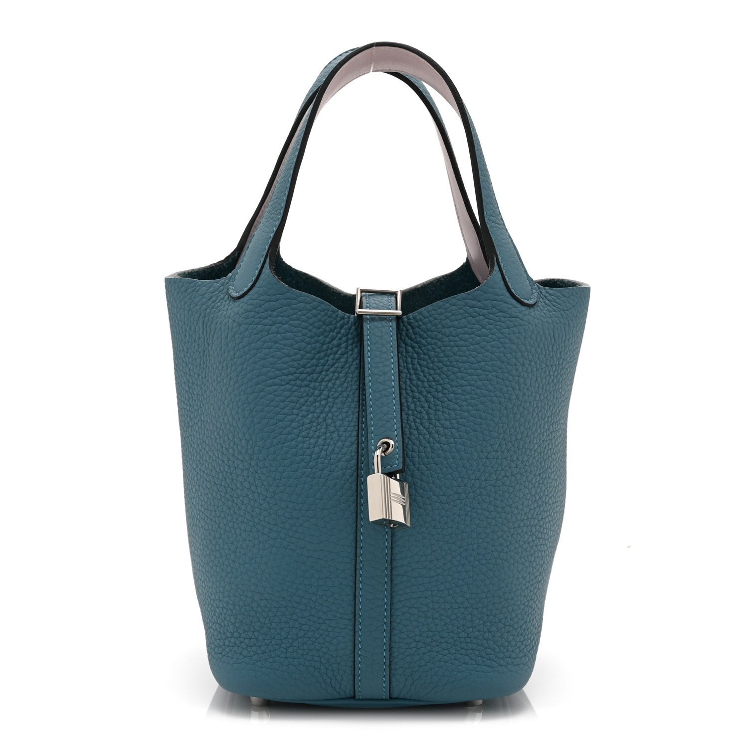 Hermes Taurillon Clemence Picotin Lock 18 PM New Blue Jean Maueve Pale