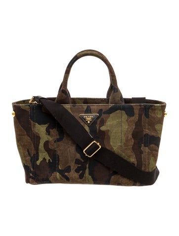 Enameled Metal Triangle Canapa Camouflage Logo Tote