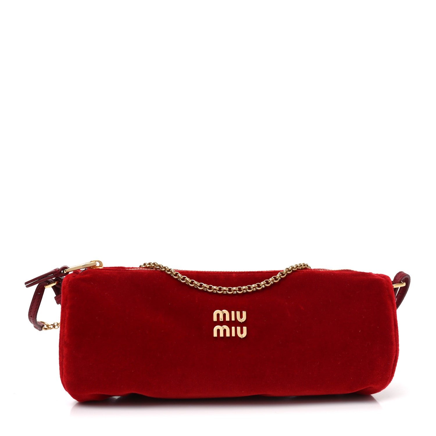 Miu Miu Velluto Mini Pouch Rosso