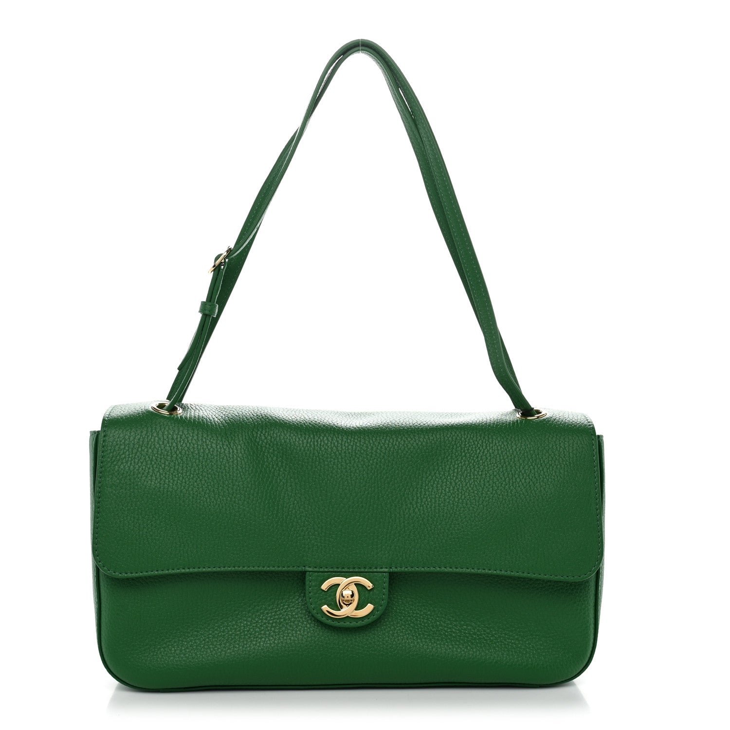 Chanel Grained Calfskin Small Souplissimo Maxi Flap Green