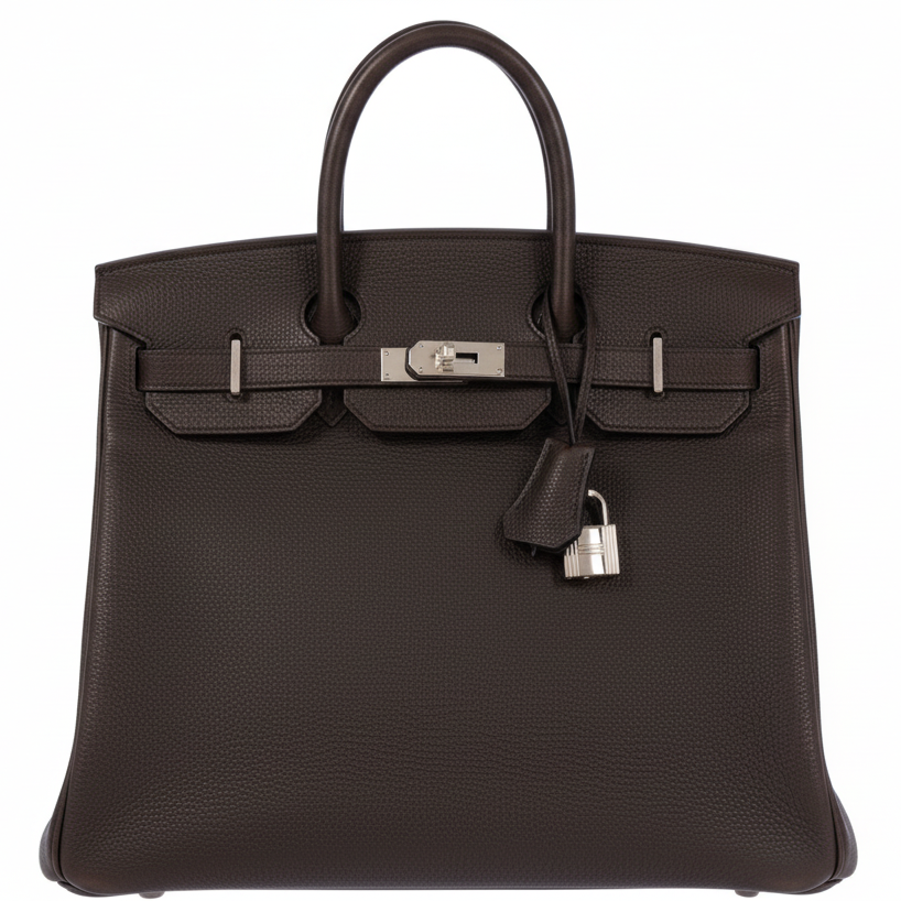 Hermes Hermès HAC 40 Dark Bronze Togo Palladium Hardware