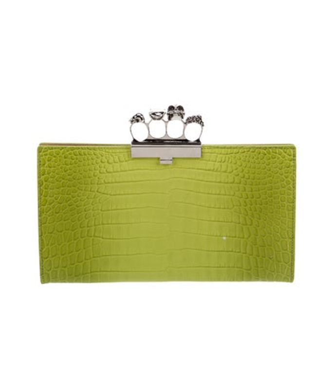 Alexander McQueen Mcqueen Embossed Leather Clutch
