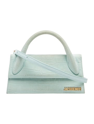 Embossed Leather Top Handle Bag