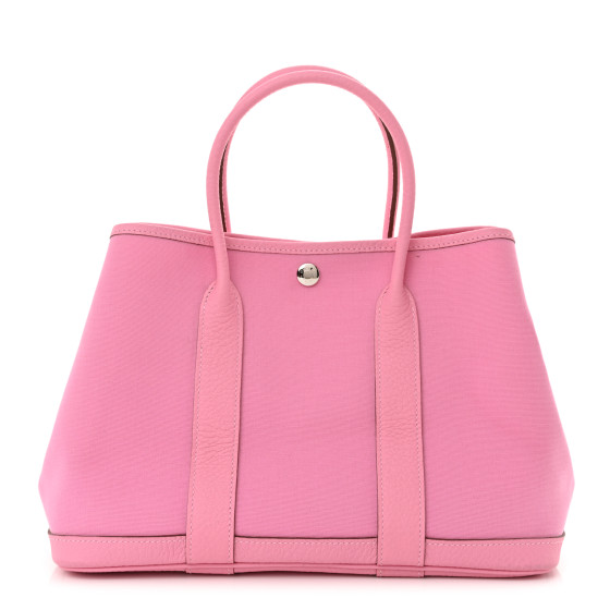 Hermes Toile Officier Vache Country Garden Party 30 TPM Pink