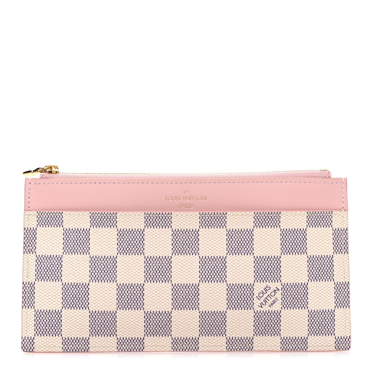Louis Vuitton Damier Azur Slim Purse Rose Ballerine