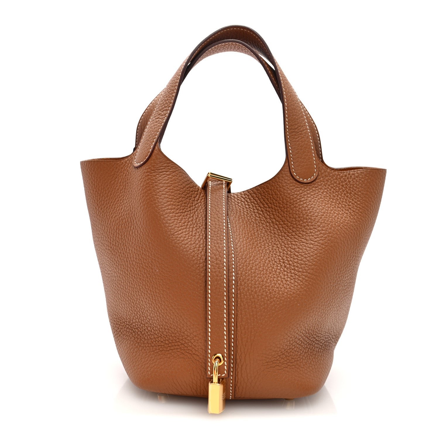 Hermes Taurillon Clemence Picotin Lock 18 PM Gold