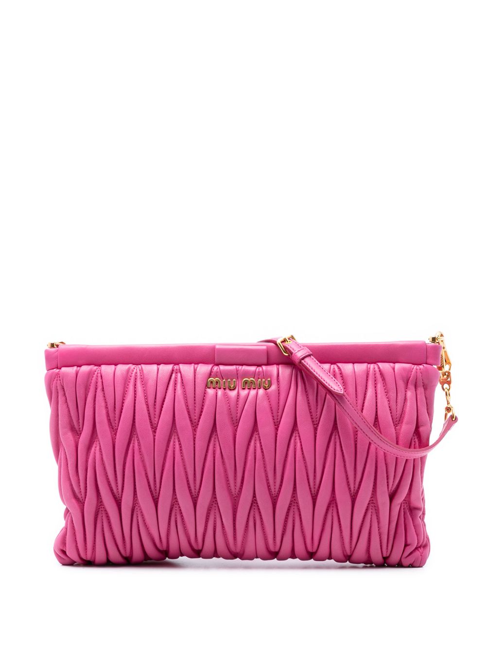 2000-2025 Matelasse Nappa Frame Clutch with Strap crossbody bag