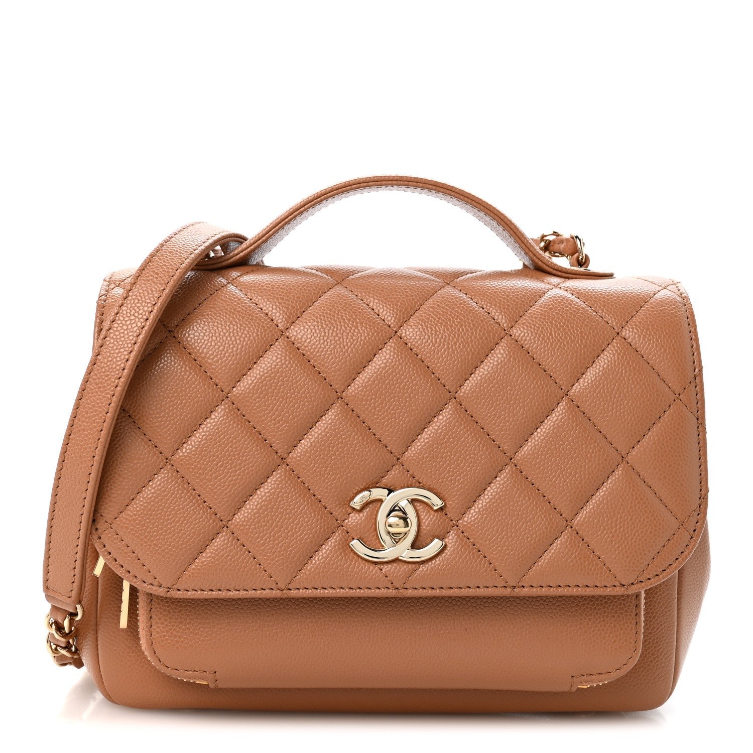 Chanel Caviar Quilted Medium Business Affinity Flap Brown