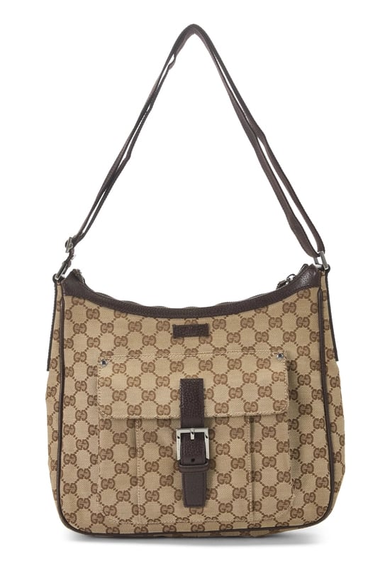 Original GG Canvas Buckle Messenger Bag