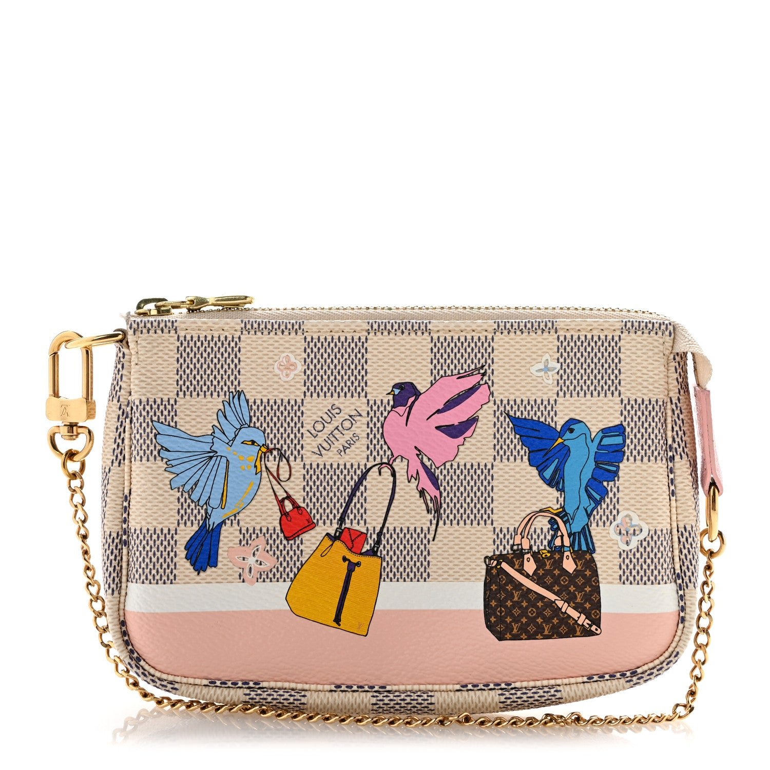 Louis Vuitton Damier Azur 2018 Christmas Animation Mini Pochette Accessories