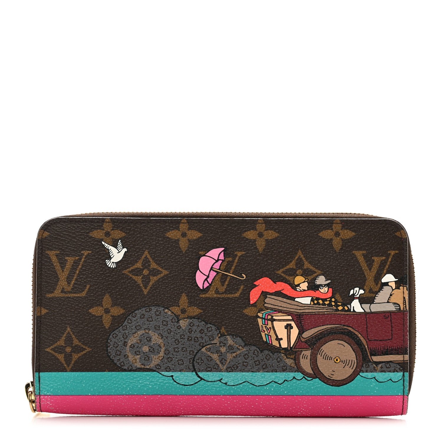 Louis Vuitton Monogram 2015 Christmas Animation Zippy Wallet Hibiscus