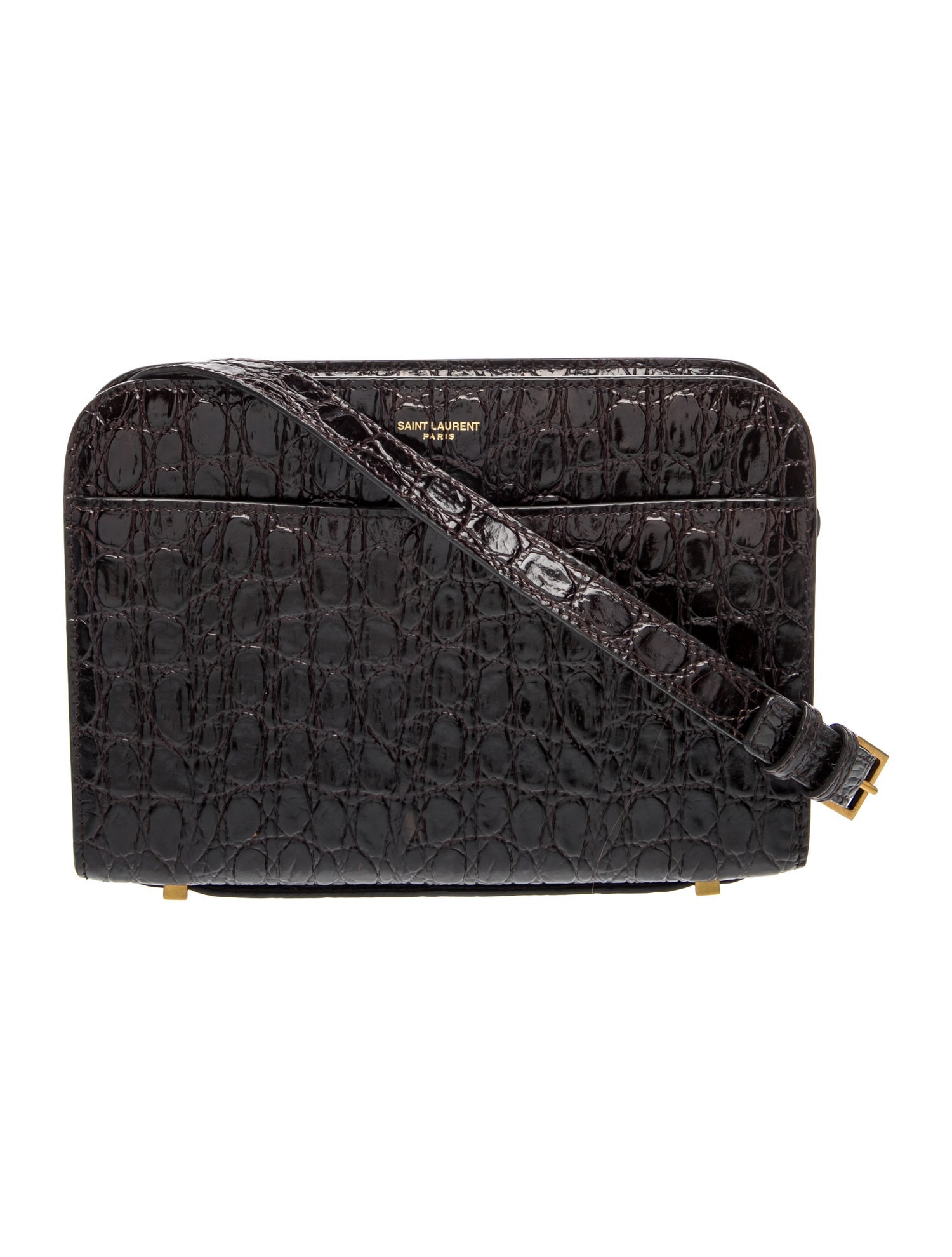 Saint Laurent Embossed Leather Shoulder Bag