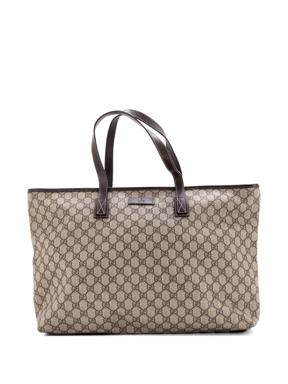 Plus GG Coated Canvas with Leather Large tote bag