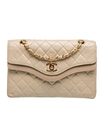 Quilted CC Double Flap Bag