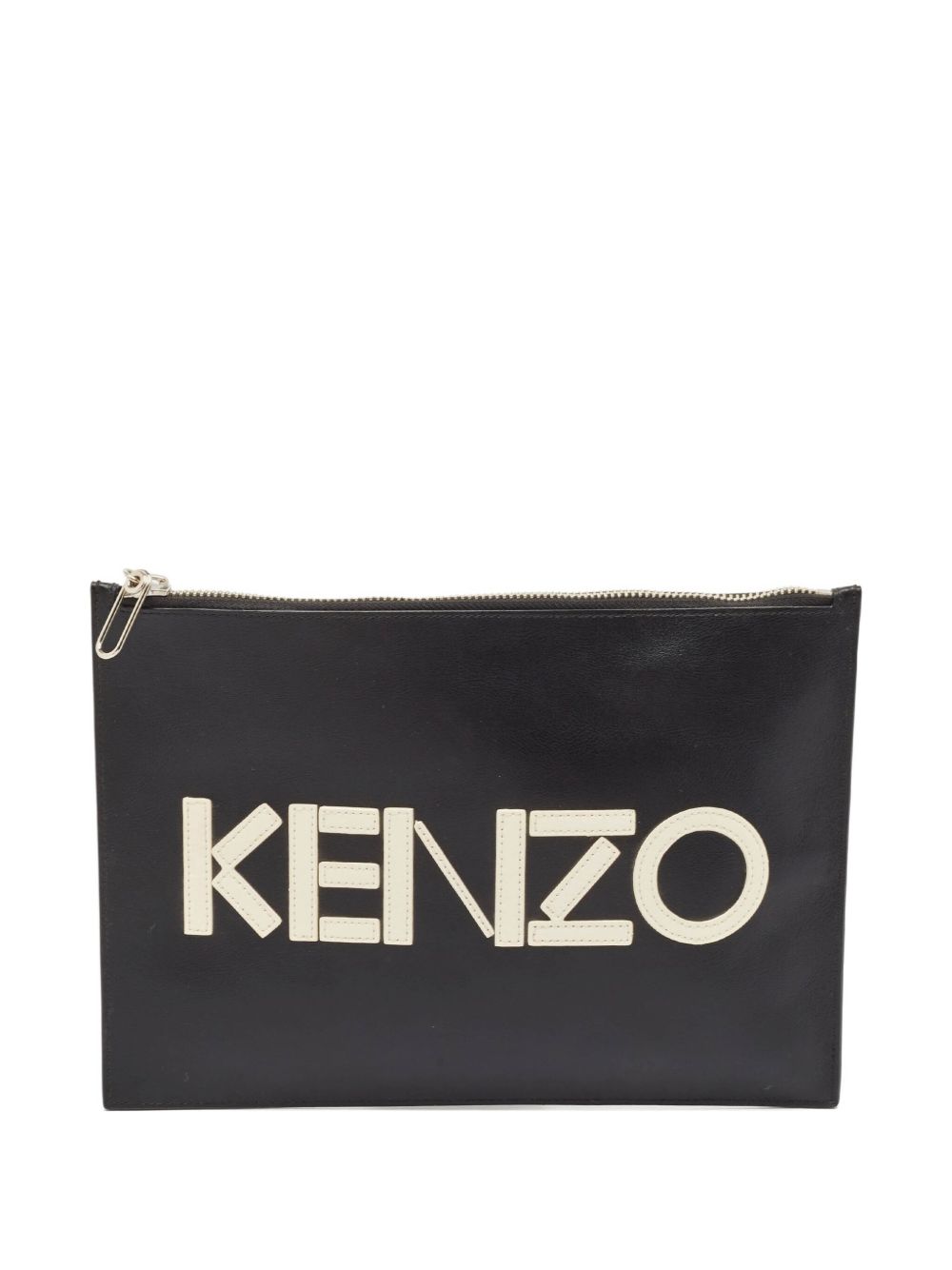 Kenzo leather zip clutch