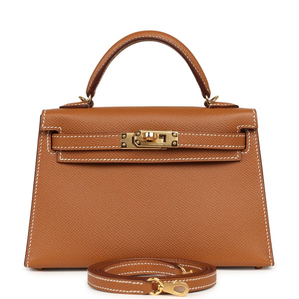 Hermes Kelly Sellier 20 Gold Epsom Gold Hardware