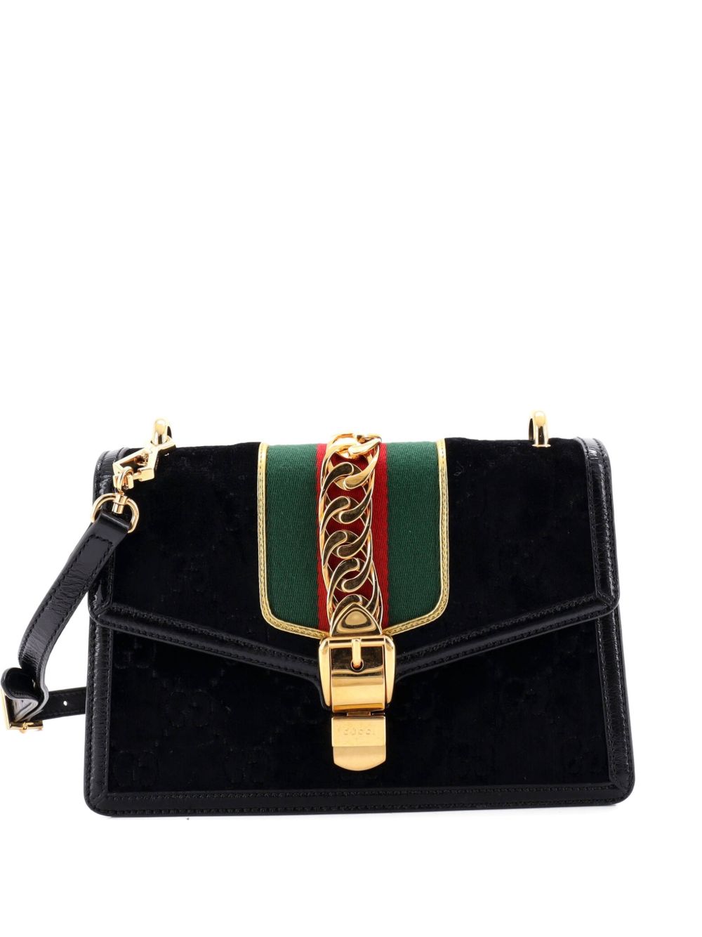 Sylvie Shoulder Bag GG Velvet Small crossbody bag
