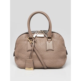 Burberry Burberry Grey Grain Leather Small Orchard Satchel Bag