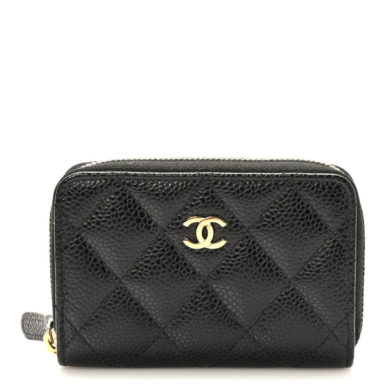 Chanel Caviar Quilted Classic Zipped Coin Purse Black
