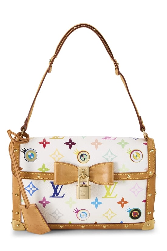 Takashi Murakami x Louis Vuitton White Monogram Multicolore Eye Miss You Bag