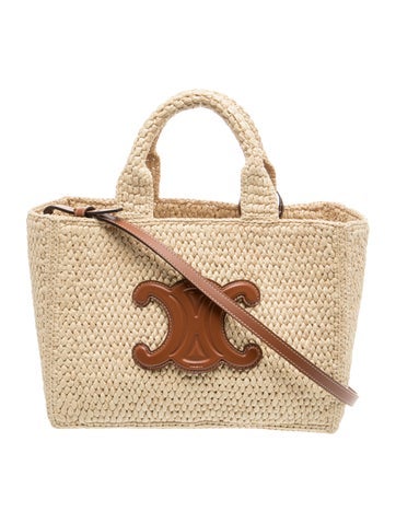 Celine Raffia Cabas Thais Small