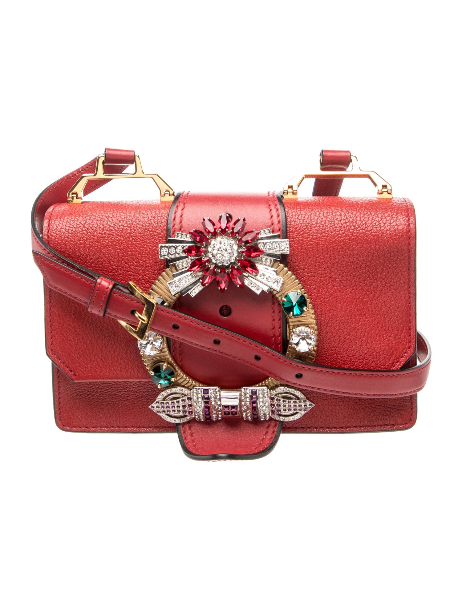 Madras Leather Crossbody Bag