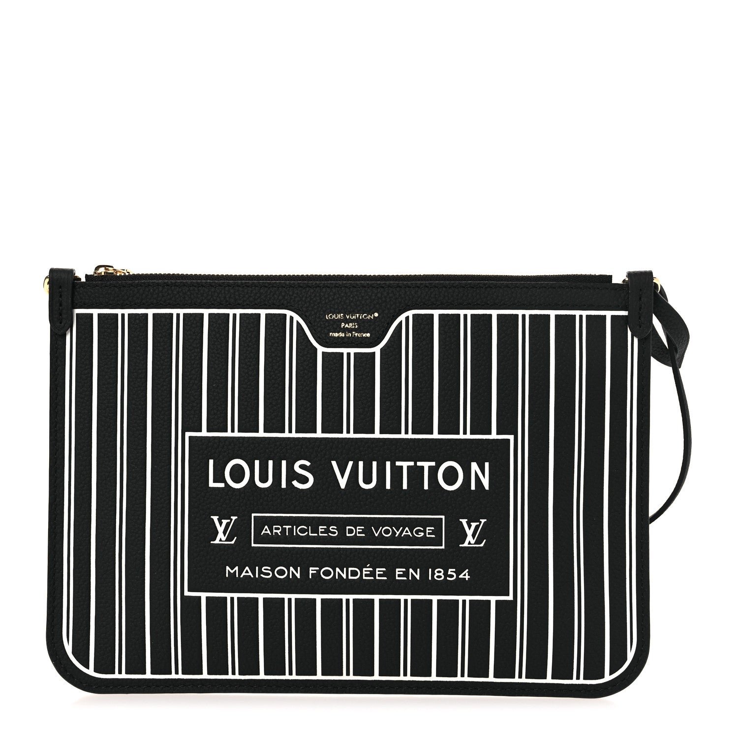 Louis Vuitton Calfskin Neverfull Inside Out MM Pochette Black