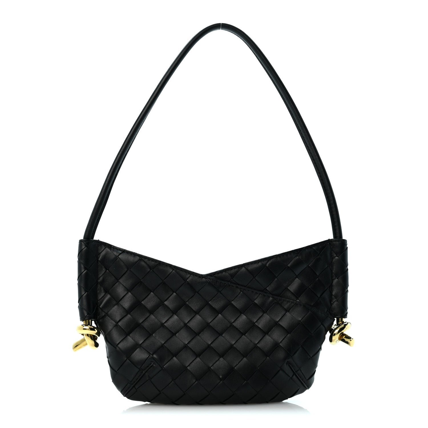 Bottega Veneta Nappa Intrecciato Mini Solstice Shoulder Bag Black