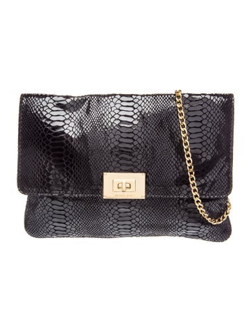 Embossed Leather Clutch