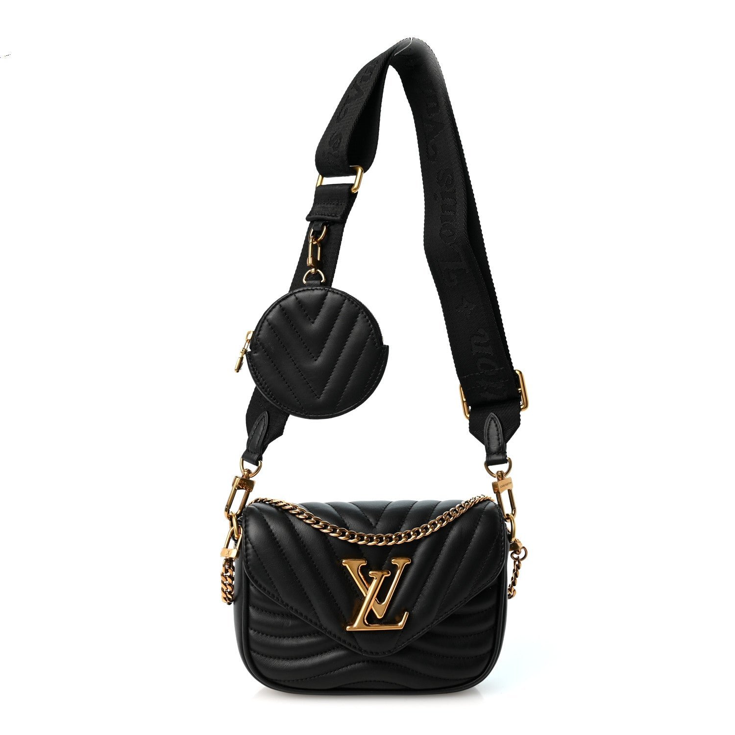 Louis Vuitton Calfskin New Wave Multi Pochette Black
