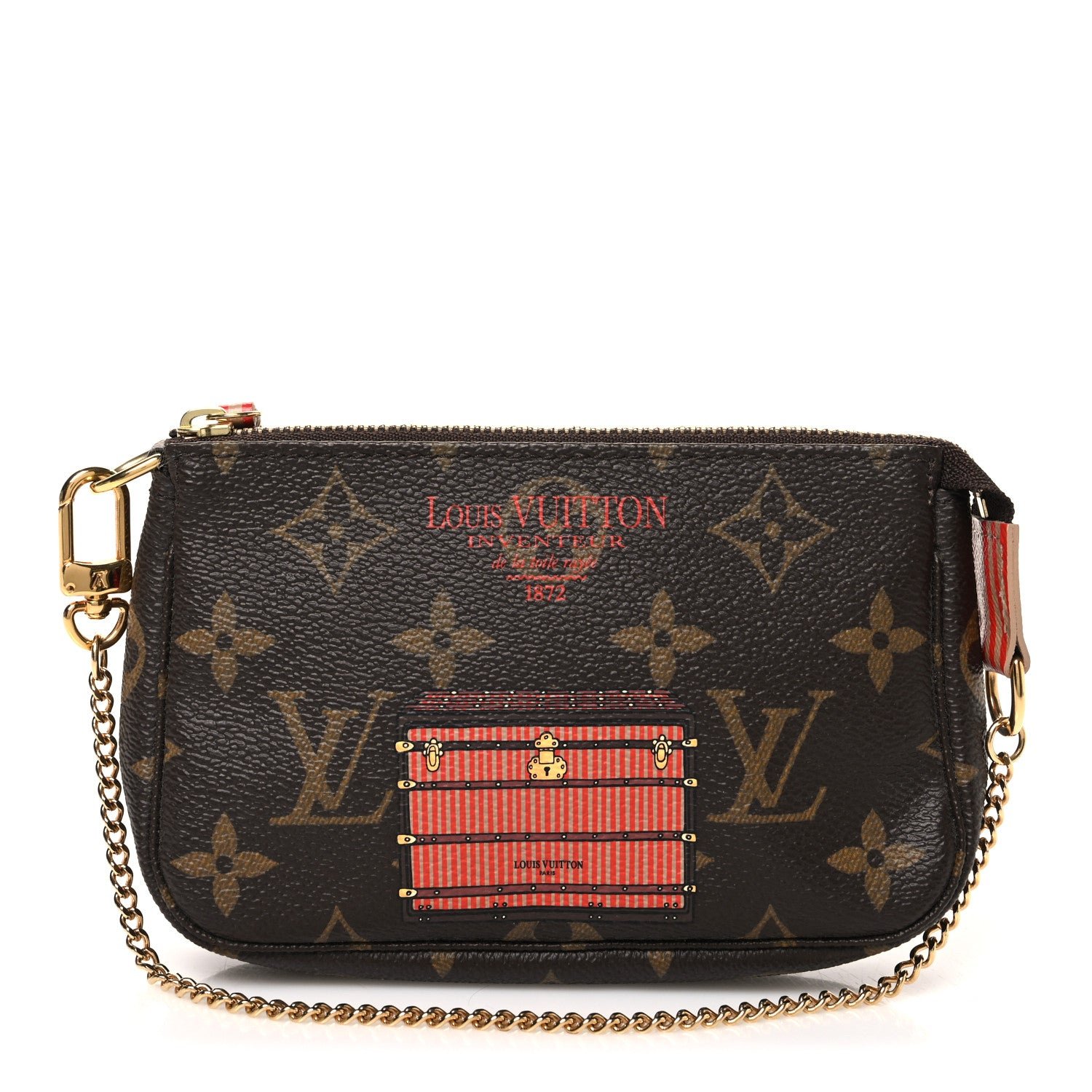 Louis Vuitton Monogram Trunks and Locks Mini Pochette Accessories