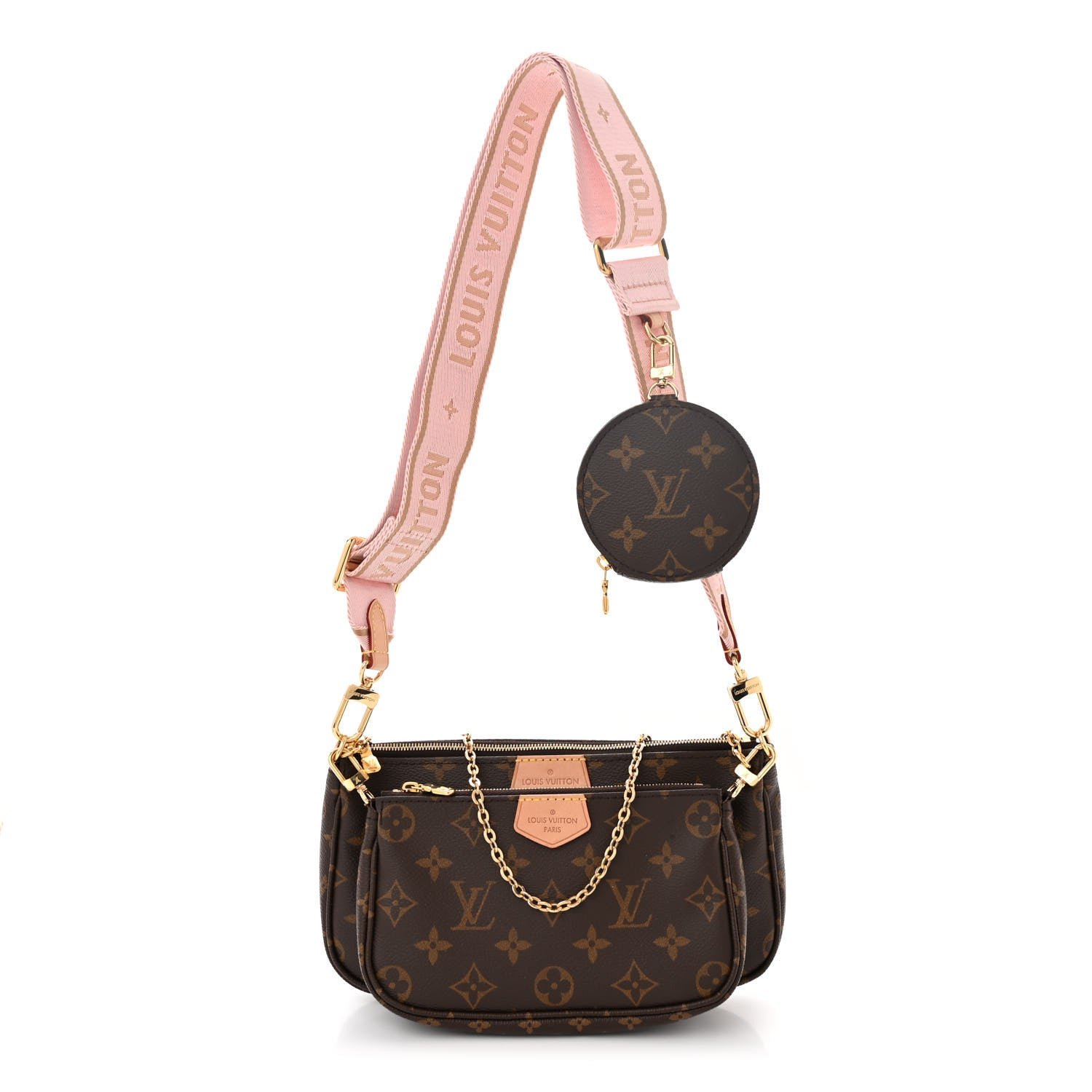 Louis Vuitton Monogram Multi Pochette Accessories Rose Clair