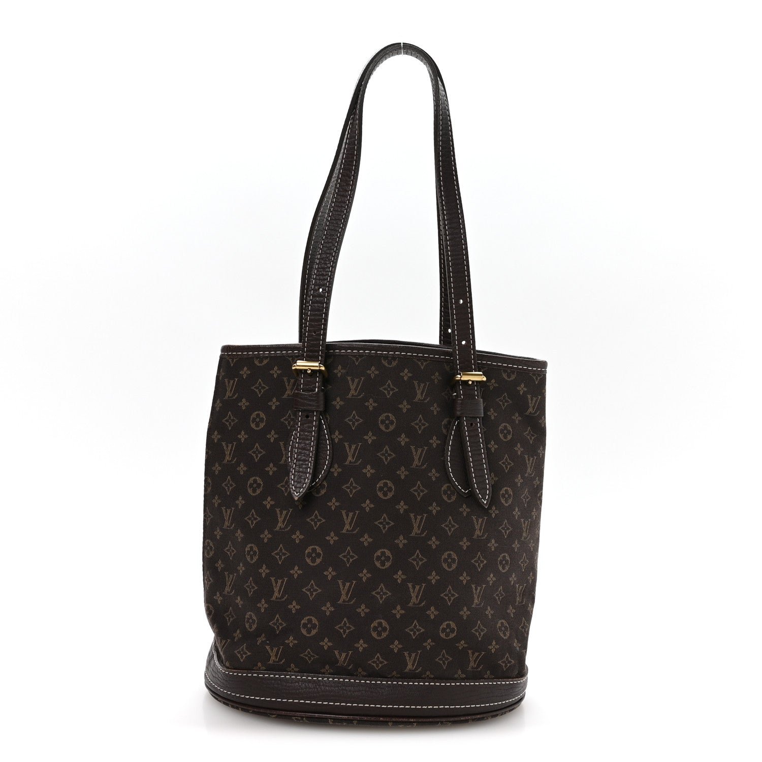 Louis Vuitton Mini Lin Monogram Bucket Bag Ebene