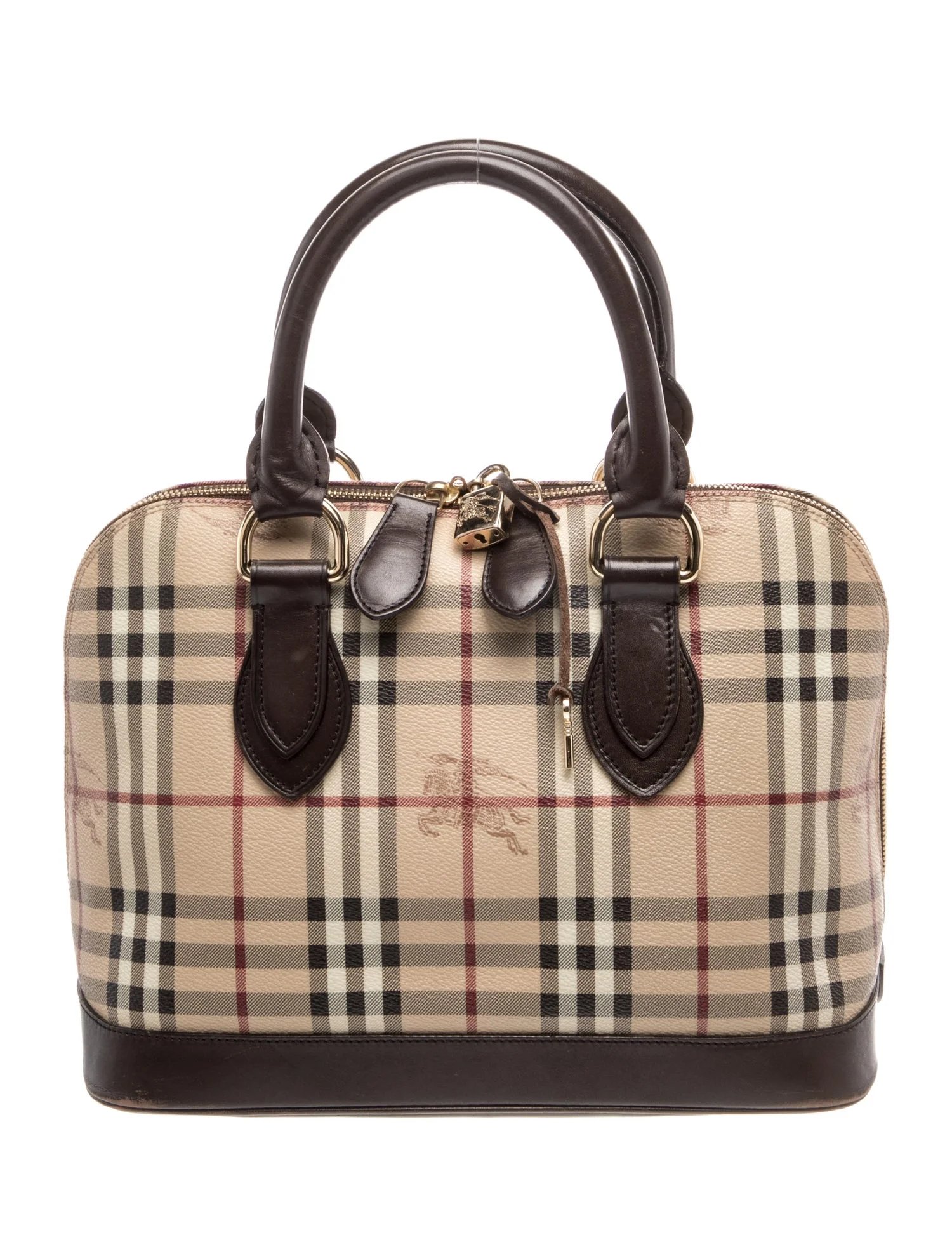 Haymarket Check Top Handle Bag
