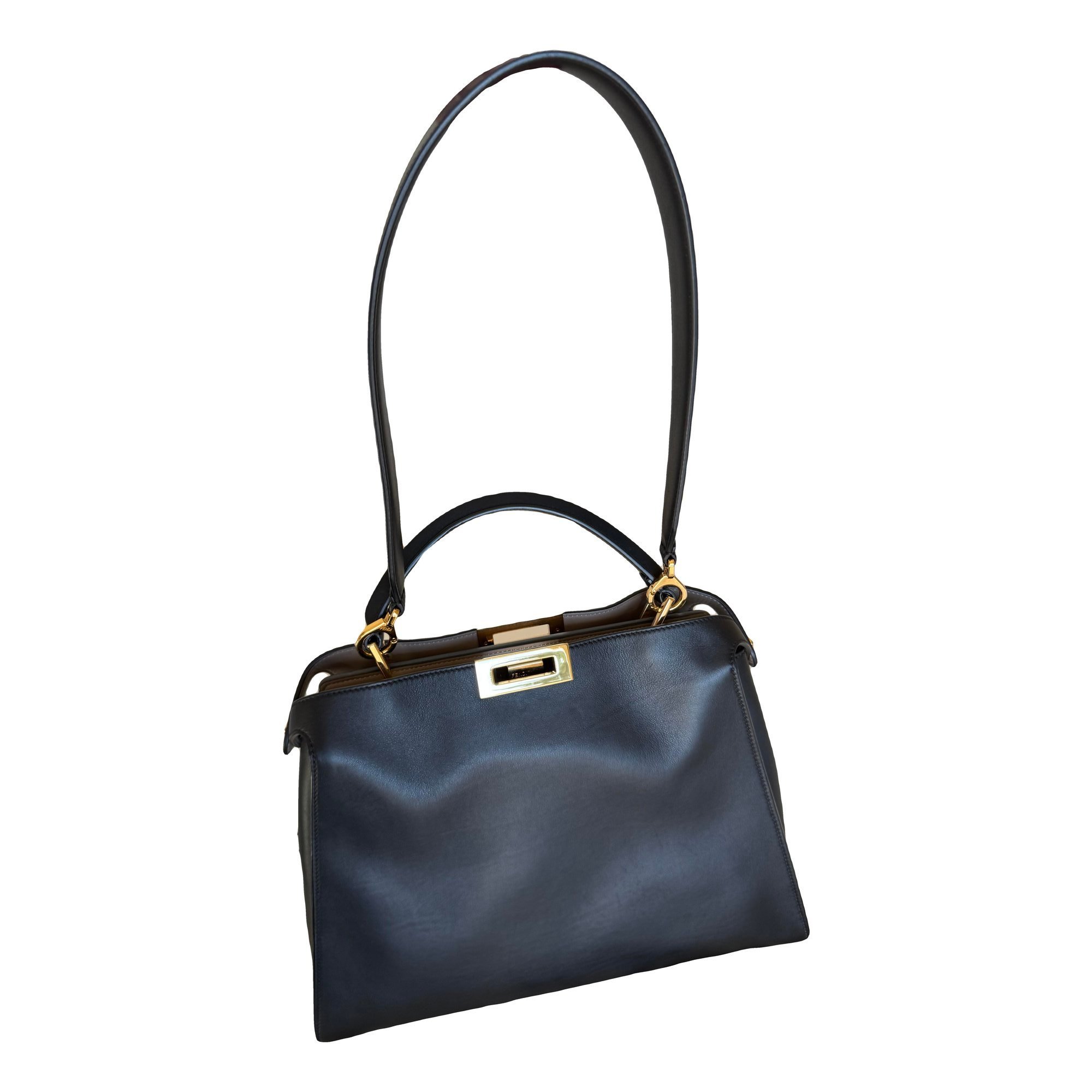 Peekaboo leather handbag