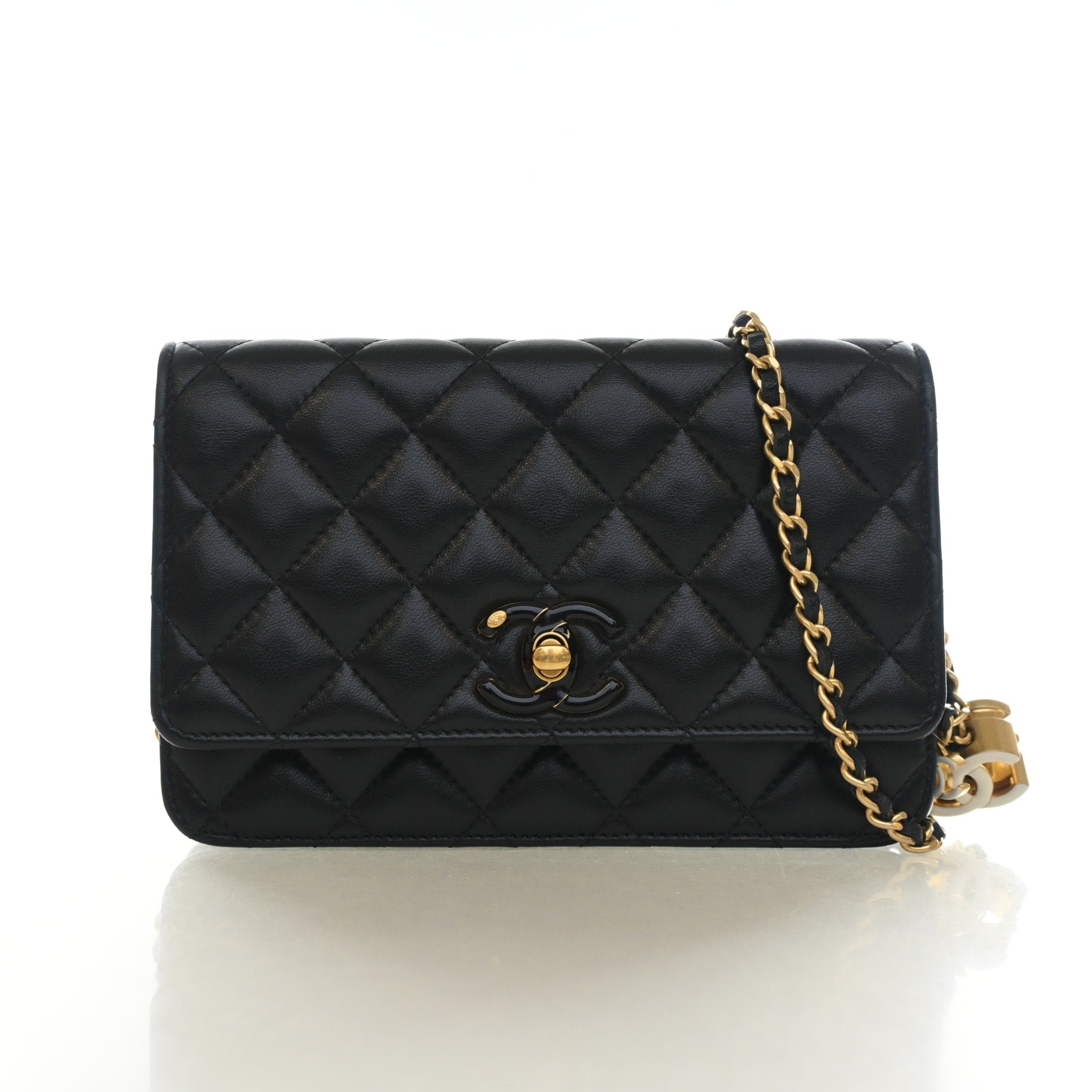 Chanel Lambskin CC Pearl Crush Wallet On Chain (WOC)