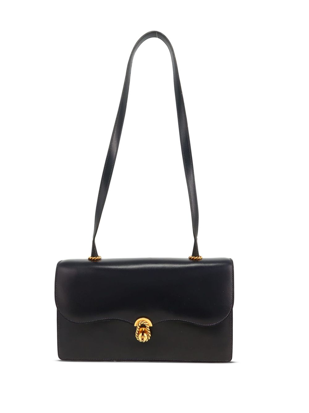leather flap-closure shoulder bag