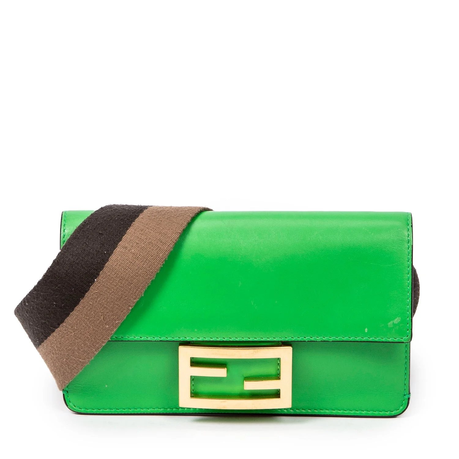 Leather Mini Flat Baguette