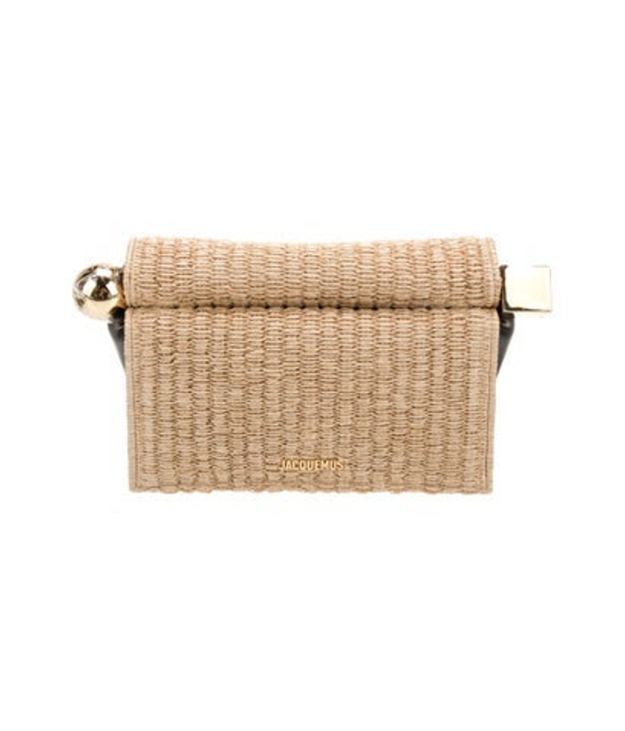 Jacquemus Straw Rond Carre Clutch