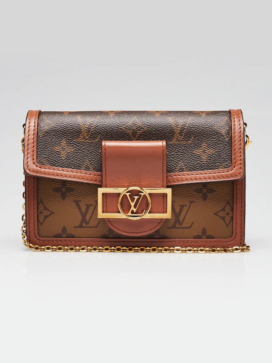 Louis Vuitton Monogram Reverse Canvas Wallet on Chain Dauphine Bag